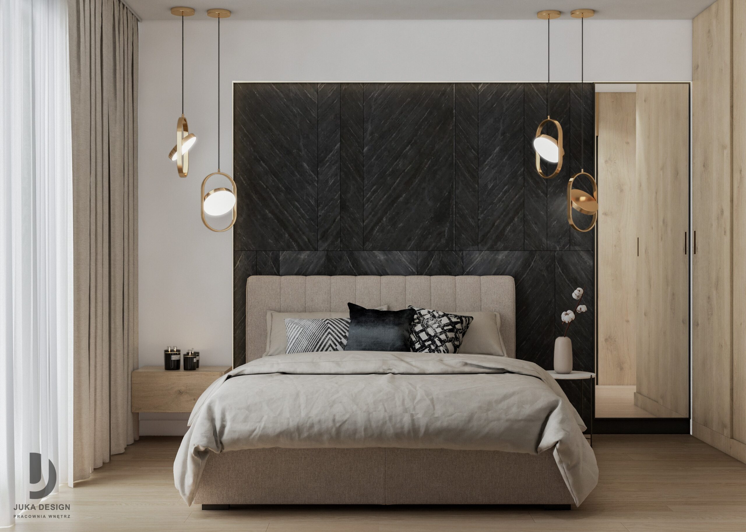 Projekt aranżacji w stylu modern classic – sypialnia